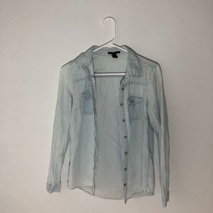Forever 21 Blue Button Up